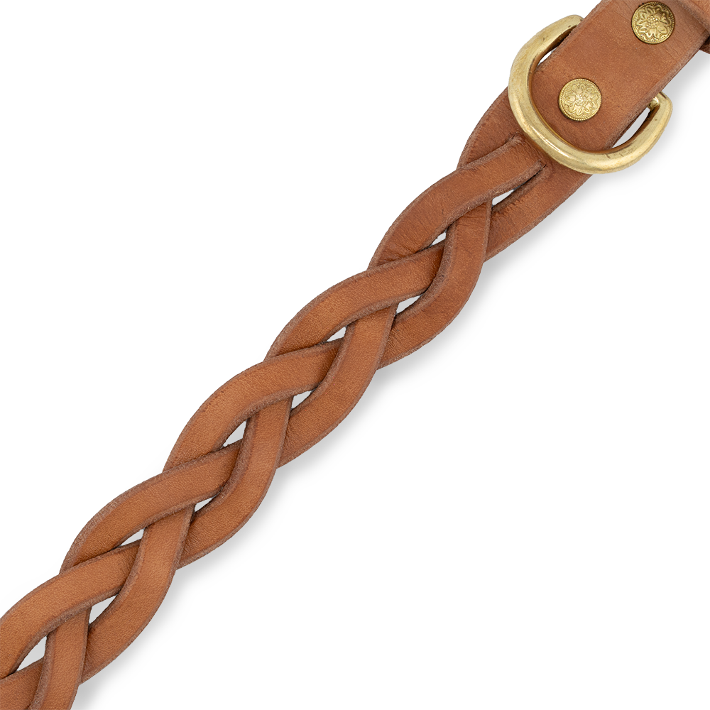 Geflochtenes Hundehalsband aus Leder